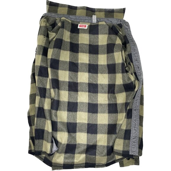 VTG Wrangler Men’s Buffalo Plaid Flannel Shirt Long Sleeve Button Up Pockets M - Picture 4 of 10